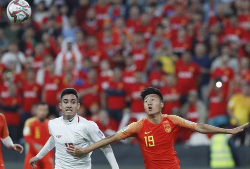 中国对菲律宾足球比赛